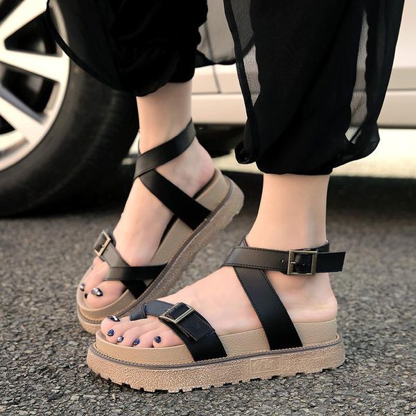 summer women sandals buckle design black white platform comfortable thick sole beach casual shoes
summer women sandals buckle design black white platform comfortable thick sole beach casual shoes