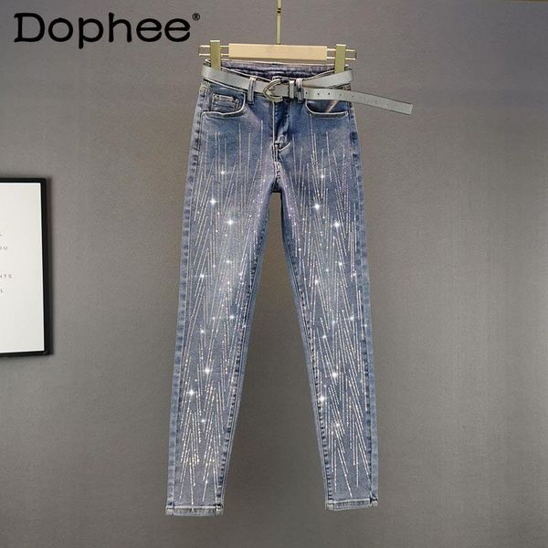 heavy embroidery drilling jeans for women trendy 2021 spring slim fit slimming high waist pencil denim trouses women's, Blue
heavy embroidery drilling jeans for women trendy 2021 spring slim fit slimming high waist pencil denim trouses women's, Blue
