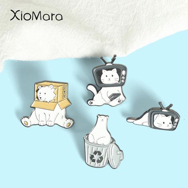 pins, brooches cute animal enamel pins polar bear cat head is in tv cartoon backpack badges lovely gifts for women men custom jewely, Gray
pins, brooches cute animal enamel pins polar bear cat head is in tv cartoon backpack badges lovely gifts for women men custom jewely, Gray