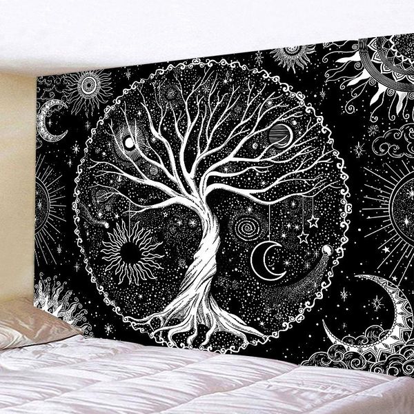 tapestries black and white moon sun mandala tapestry bohemian decoration wall hanging starlight art cloth home room decor
tapestries black and white moon sun mandala tapestry bohemian decoration wall hanging starlight art cloth home room decor