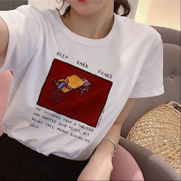 women t shirts summer female shirt deep dark fears print harajuku style cute tshirt fashion vogue graphic tees, White
women t shirts summer female shirt deep dark fears print harajuku style cute tshirt fashion vogue graphic tees, White