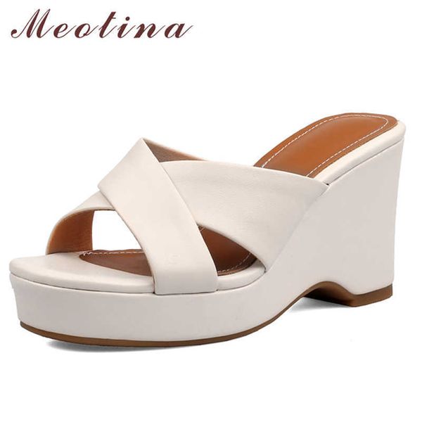 meotina slippers shoes women genuine leather sandals wedges super high heel sandals round toe lady footwear summer black fashion 210608
meotina slippers shoes women genuine leather sandals wedges super high heel sandals round toe lady footwear summer black fashion 210608