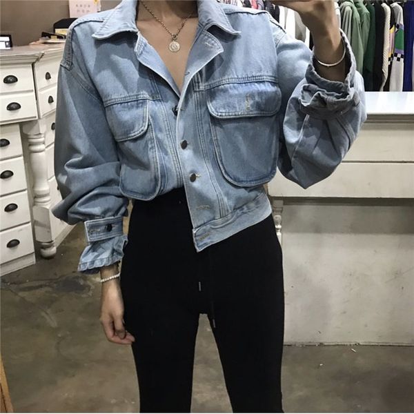 women's jackets casual female cowboy jacket bf style, chic for fall and office students, baggy fresh, large size ffja, Black;brown
women's jackets casual female cowboy jacket bf style, chic for fall and office students, baggy fresh, large size ffja, Black;brown