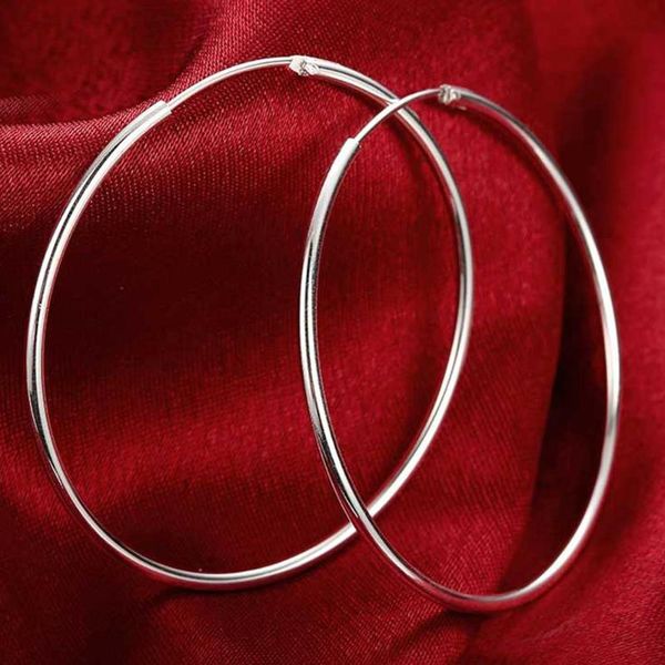 hoop & huggie 50/60mm round earring for women circle big earrings 925 sterling silver wedding party fashion jewelry christmas gift, Golden;silver
hoop & huggie 50/60mm round earring for women circle big earrings 925 sterling silver wedding party fashion jewelry christmas gift, Golden;silver