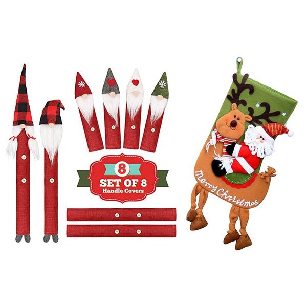 christmas decorations 8 pcs refrigerator handle covers & 1 ornaments riding deer socks
christmas decorations 8 pcs refrigerator handle covers & 1 ornaments riding deer socks