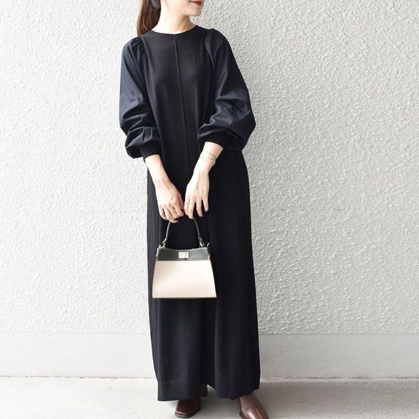 casual dresses black long dress women list autumn long-sleeved office lady simple solid elegant japanese round neck maxi, Black;gray
casual dresses black long dress women list autumn long-sleeved office lady simple solid elegant japanese round neck maxi, Black;gray