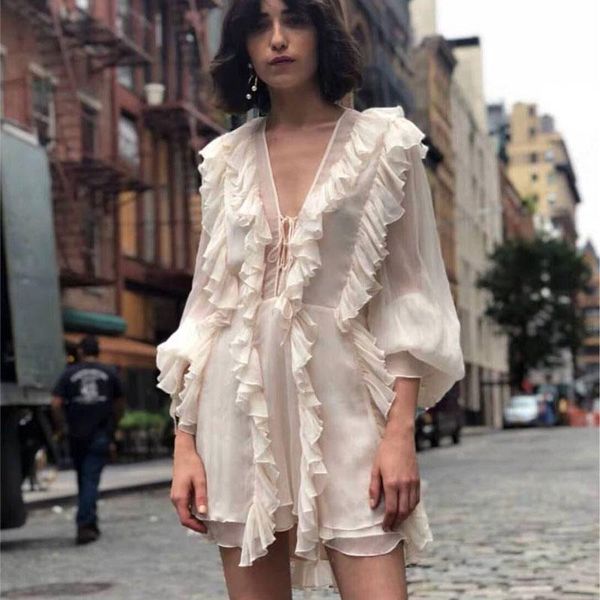 casual dresses 2021 fashion women v-neck long sleeve ruffle holiday beach mini dress, Black;gray
casual dresses 2021 fashion women v-neck long sleeve ruffle holiday beach mini dress, Black;gray