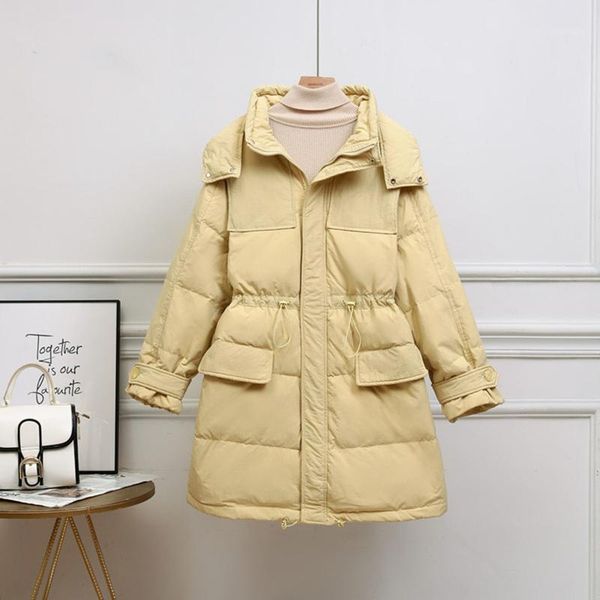 women's down & parkas 2021 women winter fashion white duck jackets female mid-long hooded outwear ladies long sleeve warm solid coats t, Black
women's down & parkas 2021 women winter fashion white duck jackets female mid-long hooded outwear ladies long sleeve warm solid coats t, Black