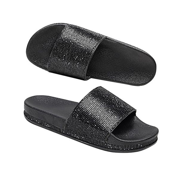 sandals flat-bottom women's fahion women diamond slippers slip on flats shoes chaussure femme, Black
sandals flat-bottom women's fahion women diamond slippers slip on flats shoes chaussure femme, Black
