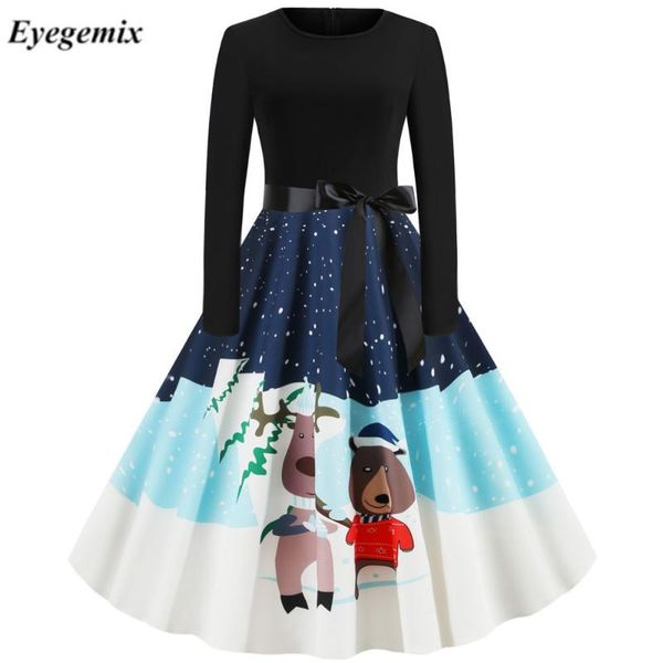 casual dresses 2021 women 50s 60s vintage christmas deer printed dress robe winter long sleeve o-neck holidays party midi vestidos, Black;gray
casual dresses 2021 women 50s 60s vintage christmas deer printed dress robe winter long sleeve o-neck holidays party midi vestidos, Black;gray