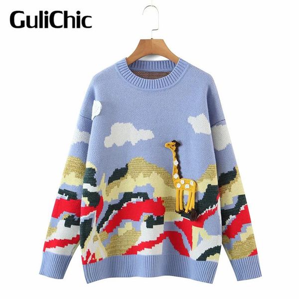 women's sweaters 10.8 gulichic women contrast color sense of design three-dimensional animal decoration loose knit pullover sweater, White;black
women's sweaters 10.8 gulichic women contrast color sense of design three-dimensional animal decoration loose knit pullover sweater, White;black