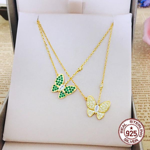 sterling silver necklace personality fashion style color butterfly inlaid stone shape girlfriend gift chains
sterling silver necklace personality fashion style color butterfly inlaid stone shape girlfriend gift chains