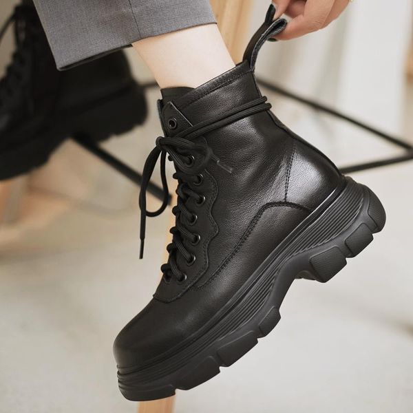 boots women ankle cowhide upper shoes autumn and winter velvet ladies fashion all-match classic, Black
boots women ankle cowhide upper shoes autumn and winter velvet ladies fashion all-match classic, Black
