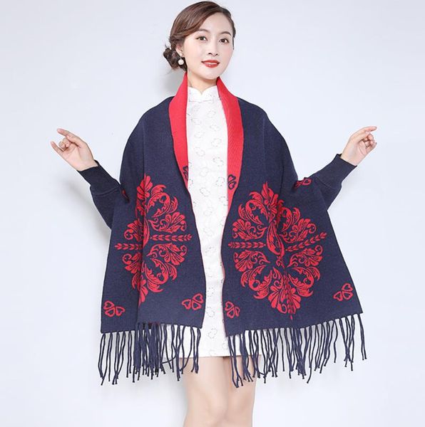 scarves shawl dual-use women's spring thickened warmth cloak coat tassel jacquard scarf ladies winter imitation cashmere, Blue;gray
scarves shawl dual-use women's spring thickened warmth cloak coat tassel jacquard scarf ladies winter imitation cashmere, Blue;gray