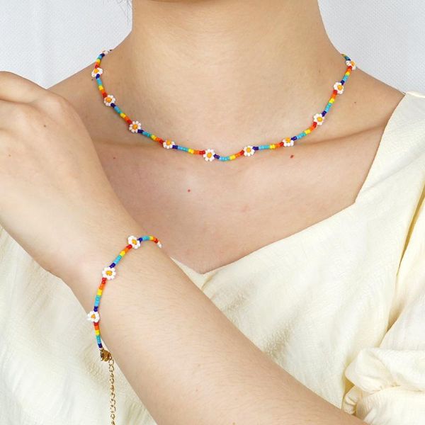 chokers 2021 summer beach jewelry bohemia necklaces beads handmade beaded small daisy choker for women boho collier femme, Golden;silver
chokers 2021 summer beach jewelry bohemia necklaces beads handmade beaded small daisy choker for women boho collier femme, Golden;silver