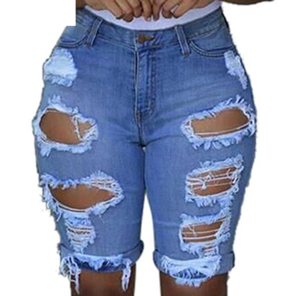 women's jeans jaycosin 2021 women elastic destroyed hole leggings short pants denim shorts ripped 18jan21, Blue
women's jeans jaycosin 2021 women elastic destroyed hole leggings short pants denim shorts ripped 18jan21, Blue