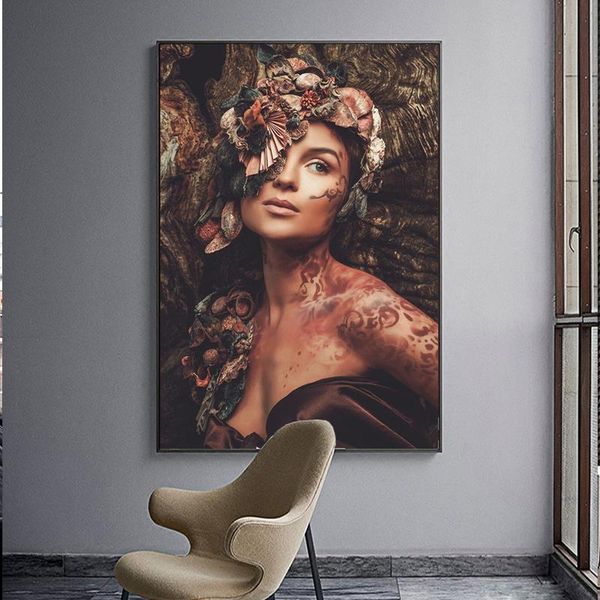 paintings woman in the flowers forest nordic tattoo girl portrait canvas scandinavian painting wall art poster and prints decoration
paintings woman in the flowers forest nordic tattoo girl portrait canvas scandinavian painting wall art poster and prints decoration