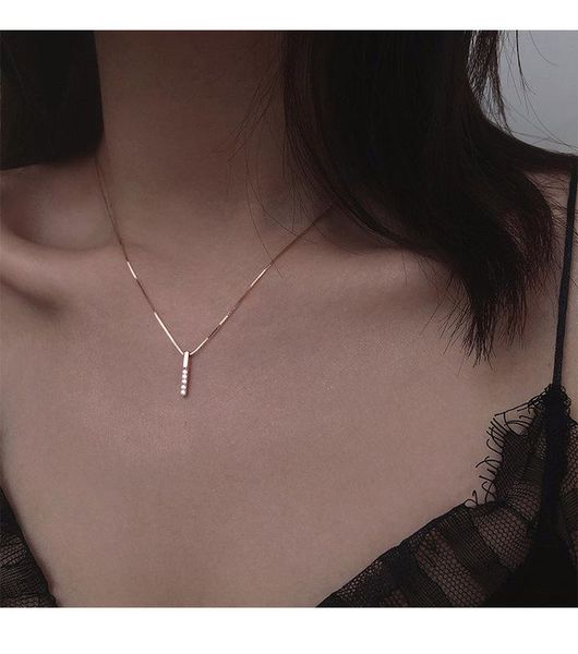 pendant necklaces straight bar alloy gold-plated necklace female clavicle chain ins simple niche design rose gold temperament wild tide net, Silver
pendant necklaces straight bar alloy gold-plated necklace female clavicle chain ins simple niche design rose gold temperament wild tide net, Silver