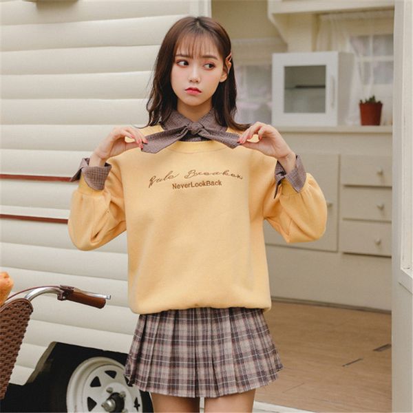 hoodies autumn long-sleeve hoodies fleeing chess collar pullover sweet female, Black
hoodies autumn long-sleeve hoodies fleeing chess collar pullover sweet female, Black