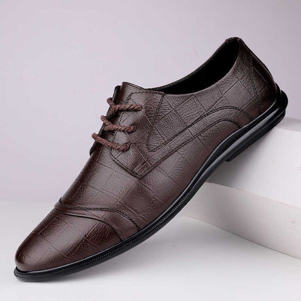 in the autumn of 2021, layer cowhide low rubber outsole formal lear sho men's busins fashion casual, Black
in the autumn of 2021, layer cowhide low rubber outsole formal lear sho men's busins fashion casual, Black
