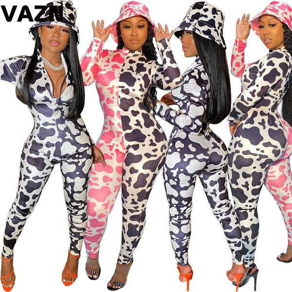 women's jumpsuits & rompers vazn high street 2021 lady 2 colors print jumpsuit full sleeve zipper skinny young girl daily special, Black;white
women's jumpsuits & rompers vazn high street 2021 lady 2 colors print jumpsuit full sleeve zipper skinny young girl daily special, Black;white