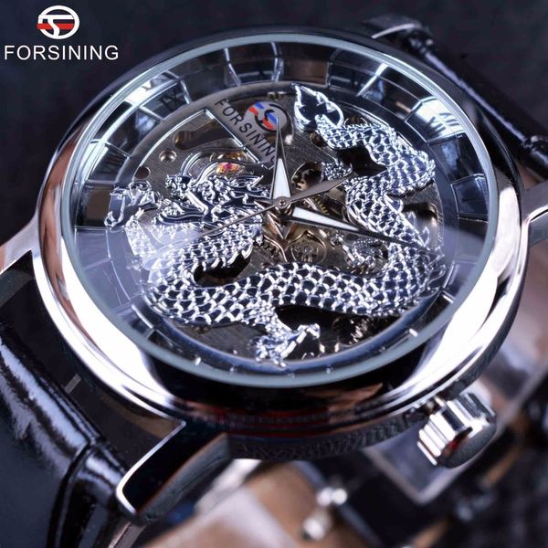 forsing mechanical watch men's fashion belt waterproof hollow dragon manual, Slivery;brown
forsing mechanical watch men's fashion belt waterproof hollow dragon manual, Slivery;brown