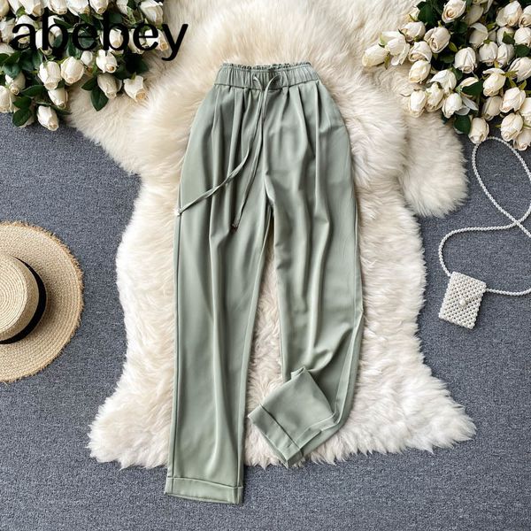 high waist solid wide leg pants autumn winter women fashion streetwear casual trousers 210512, Black;white
high waist solid wide leg pants autumn winter women fashion streetwear casual trousers 210512, Black;white
