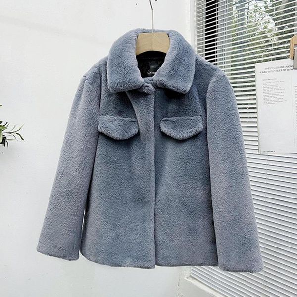 women's fur & faux 2021 autumn winter women jacket turn down collar single breasted thicken warm short coat for, Black
women's fur & faux 2021 autumn winter women jacket turn down collar single breasted thicken warm short coat for, Black
