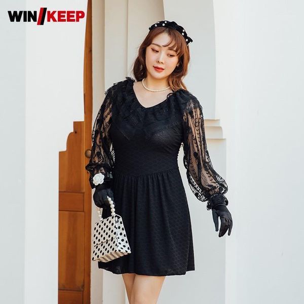 plus size 5xl women vintage swimming dress lace long sleeve push up swimsuit padded one piece swimwear bathing suits female women's, White;black
plus size 5xl women vintage swimming dress lace long sleeve push up swimsuit padded one piece swimwear bathing suits female women's, White;black