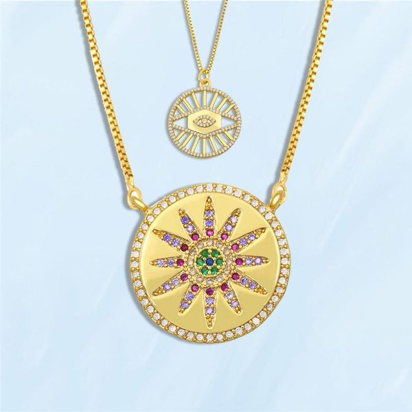 pendant necklaces korea fashion heart greek eye for women gold color chain necklace rainbow couple friend gifts accessories, Silver
pendant necklaces korea fashion heart greek eye for women gold color chain necklace rainbow couple friend gifts accessories, Silver