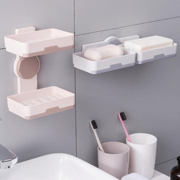 wall-mounted soap dish bathroom plate case drain holder container box double dishes
wall-mounted soap dish bathroom plate case drain holder container box double dishes