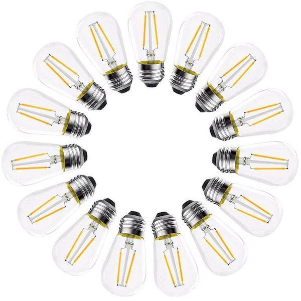 other lighting bulbs & tubes 15 pack led s14 replacement light e26 2w edison for outdoor string lights replacement-indoor or use.
other lighting bulbs & tubes 15 pack led s14 replacement light e26 2w edison for outdoor string lights replacement-indoor or use.