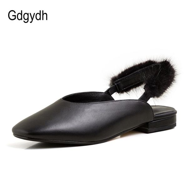 dress shoes gdgydh vintage soft genuine leather for women low heels solid leisure comfortable fashion slingback pumps real fur spring, Black
dress shoes gdgydh vintage soft genuine leather for women low heels solid leisure comfortable fashion slingback pumps real fur spring, Black
