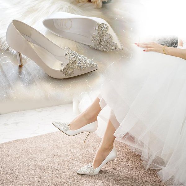 dress shoes spring crystal stiletto bud silk noodle bridal wedding banquet large size small custom-made women's, Black
dress shoes spring crystal stiletto bud silk noodle bridal wedding banquet large size small custom-made women's, Black