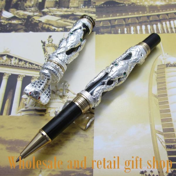 jinhao j02 snake type roller ball pen with gift box white 3d-model cobra metal ballpoint pens, Blue;orange
jinhao j02 snake type roller ball pen with gift box white 3d-model cobra metal ballpoint pens, Blue;orange