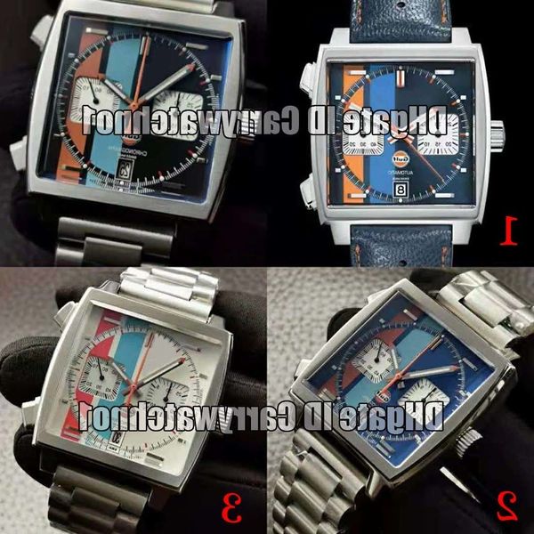 leather strap or steel strap sport vk movment japanese quartz chronograph movment fashion wristwatches monaco ls designer mens watches men, Slivery;brown
leather strap or steel strap sport vk movment japanese quartz chronograph movment fashion wristwatches monaco ls designer mens watches men, Slivery;brown
