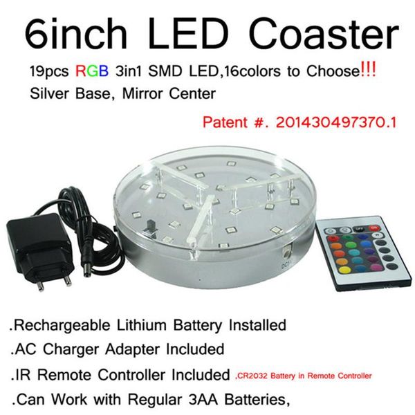 party decoration super centerpiece lighting 6inch multi-colors led light base remote control/ rechargeable lithium battery/ ac adapter capab
party decoration super centerpiece lighting 6inch multi-colors led light base remote control/ rechargeable lithium battery/ ac adapter capab