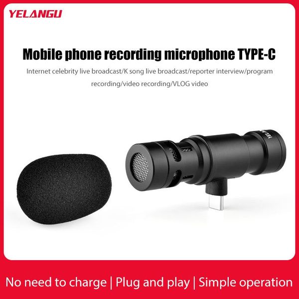 microphones yelangu type-c microphone aluminum alloy external stereo interview mic for reporter mobile phone camera video
microphones yelangu type-c microphone aluminum alloy external stereo interview mic for reporter mobile phone camera video
