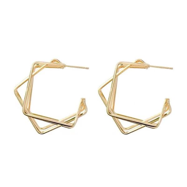 hoop & huggie fashion multilayer square metal alloy exaggerated earrings ear jewely, Golden;silver
hoop & huggie fashion multilayer square metal alloy exaggerated earrings ear jewely, Golden;silver