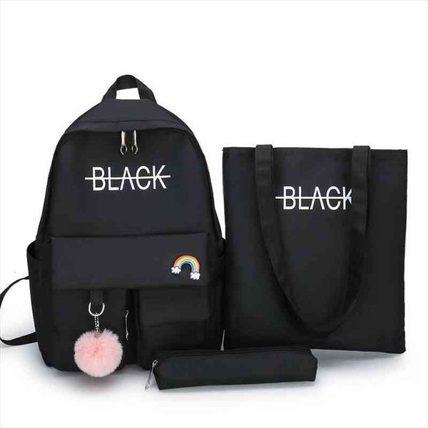 3pcs set rainbow canvas backpack women school bags for teenager girl travel lapstudent book bag
3pcs set rainbow canvas backpack women school bags for teenager girl travel lapstudent book bag