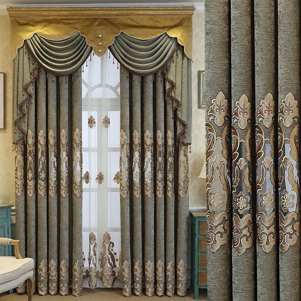 curtain & drapes european style green living room chenille embroidered finished customized bedroom window screen
curtain & drapes european style green living room chenille embroidered finished customized bedroom window screen