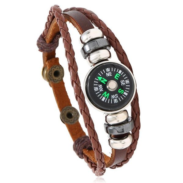 charm bracelets kaimin wholesale compass outdoor bracelet men women leather bangles clasp cowhide braided multi layer movement wrap jewelry, Golden;silver
charm bracelets kaimin wholesale compass outdoor bracelet men women leather bangles clasp cowhide braided multi layer movement wrap jewelry, Golden;silver