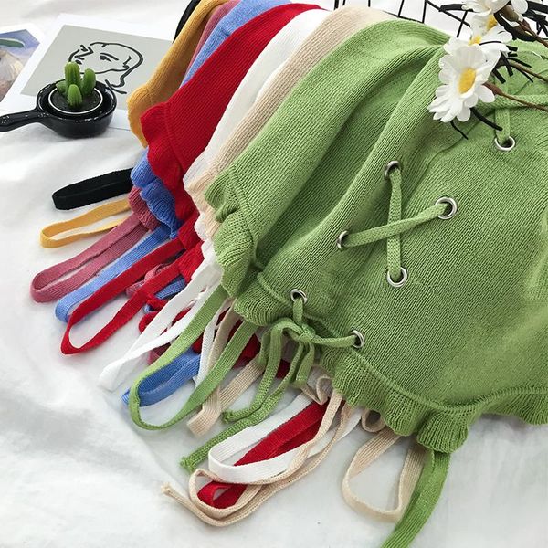 women's tanks & camis knitted bow tie camisole tank women summer basic crop streetwear fashion 2021 cropped tees l0444, White
women's tanks & camis knitted bow tie camisole tank women summer basic crop streetwear fashion 2021 cropped tees l0444, White