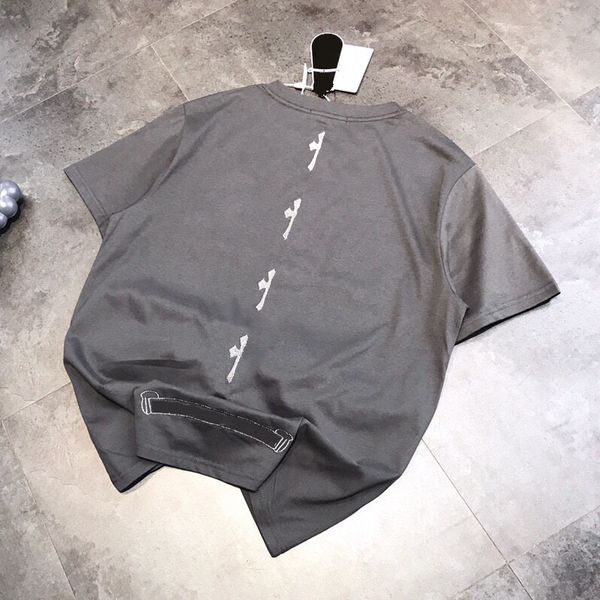 k + silver embroidery short sleeve back small cross men's and women's medium length loose fashion brand t-shir, White
k + silver embroidery short sleeve back small cross men's and women's medium length loose fashion brand t-shir, White