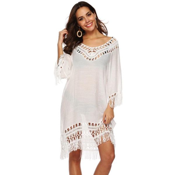 swimwear cover up for women white swimsuit beach dress 2021 summer ladies cover-ups pareo bathing suit wear tunic women's, White;black
swimwear cover up for women white swimsuit beach dress 2021 summer ladies cover-ups pareo bathing suit wear tunic women's, White;black