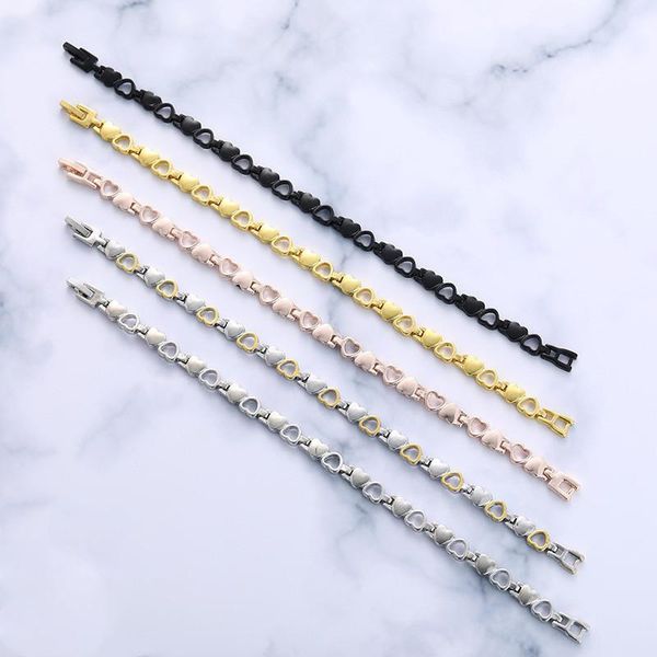 link, chain 2021 fashion women silver color bracelet personality design hollow out love heart for romantic valentine day gift, Black
link, chain 2021 fashion women silver color bracelet personality design hollow out love heart for romantic valentine day gift, Black