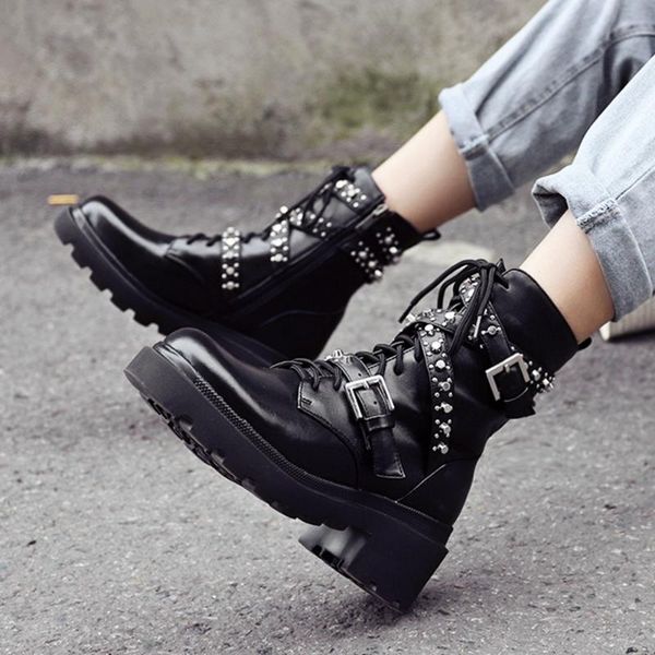 boots sarairis shoes lace chunky women 2021 casual ladies brand buckle rivet platform ankle, Black
boots sarairis shoes lace chunky women 2021 casual ladies brand buckle rivet platform ankle, Black