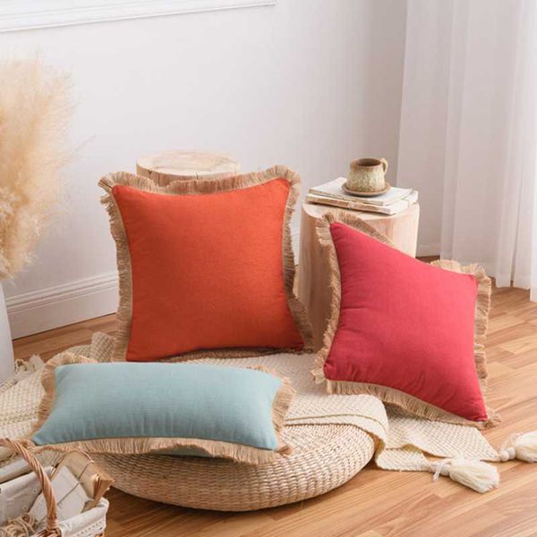 cushion/decorative pillow nordic style solid color tassels pillowcase thickened linen sofa waist cushion cover orange yellow blue gray decor
cushion/decorative pillow nordic style solid color tassels pillowcase thickened linen sofa waist cushion cover orange yellow blue gray decor