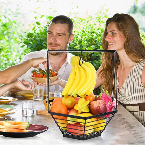 dishes & plates hexagonal fruit vegetable storage bowls with banana hanger kitchen egg baskets holder detachable hook black stand for home p
dishes & plates hexagonal fruit vegetable storage bowls with banana hanger kitchen egg baskets holder detachable hook black stand for home p