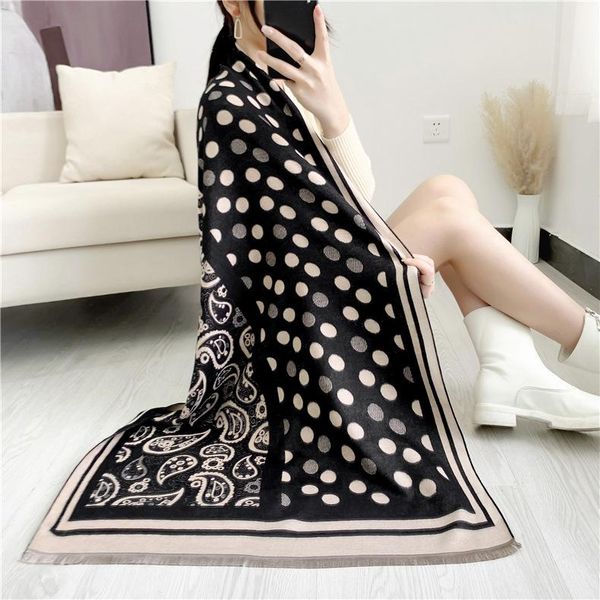 scarves paisley dots print cashmere scarf women pashmina shawl wrap thick warm blanket bufandas, Blue;gray
scarves paisley dots print cashmere scarf women pashmina shawl wrap thick warm blanket bufandas, Blue;gray